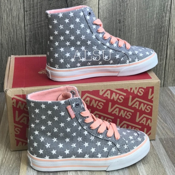 NWT VANS Corrie HI Faded Flag Grey Kids AUTHENTIC - Picture 5 of 7